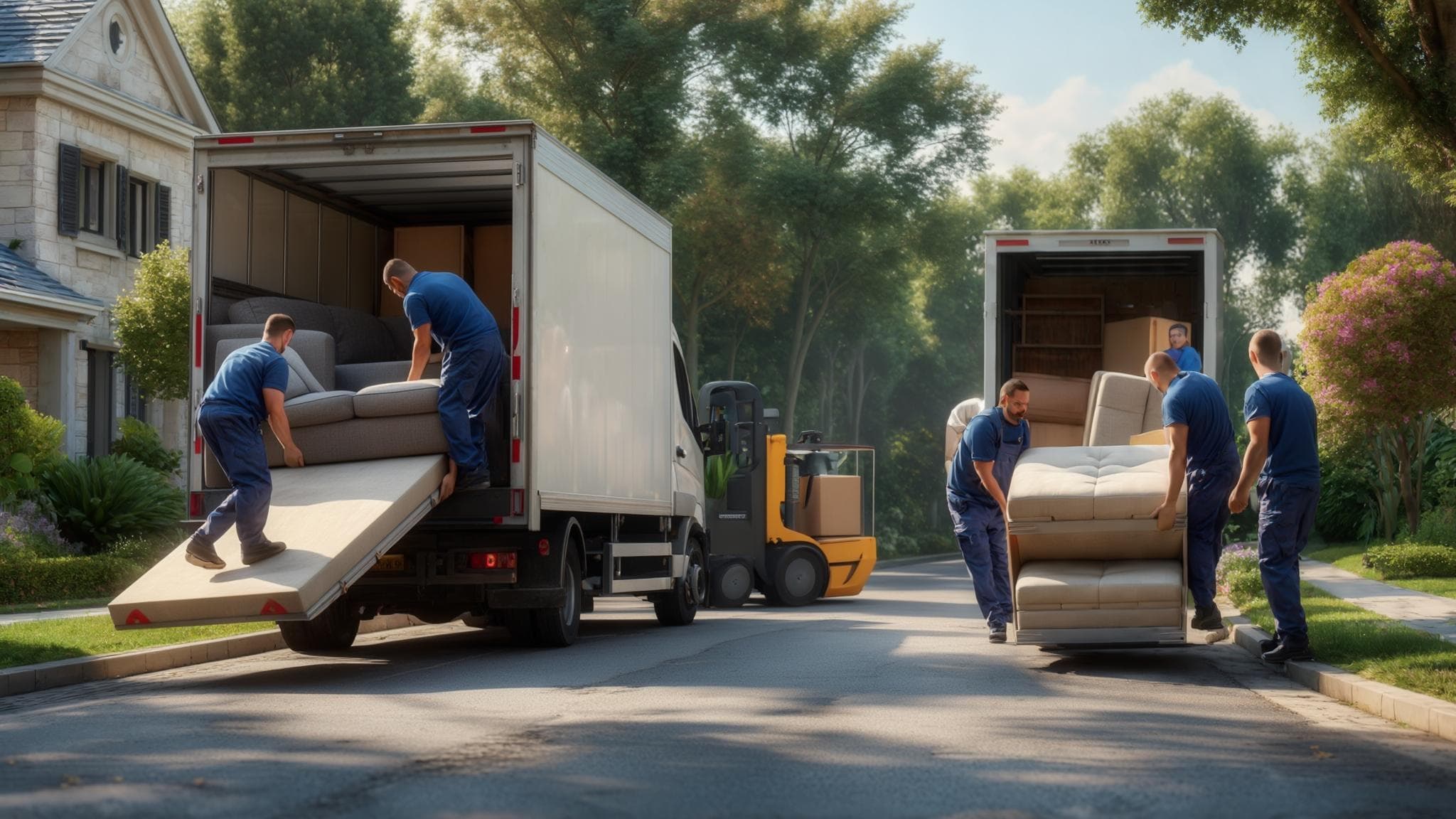 Camion monte-meuble Azur Levage en levage de charges lourdes en Seine-et-Marne
