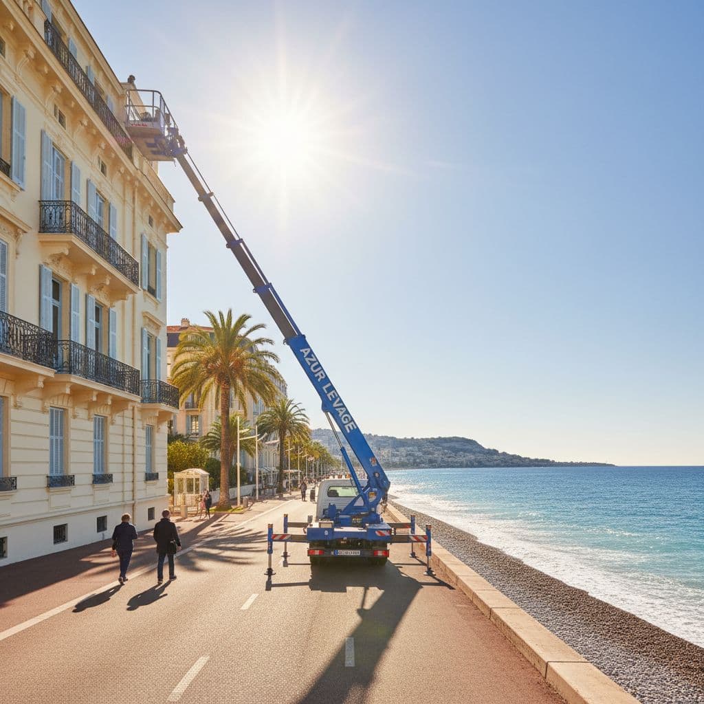 Monte meuble Azur Levage, Hôtel 5 étoiles à Nice. Rénovation complète du mobilier d'un palace au monte-meuble sur la Promenade des Anglais.