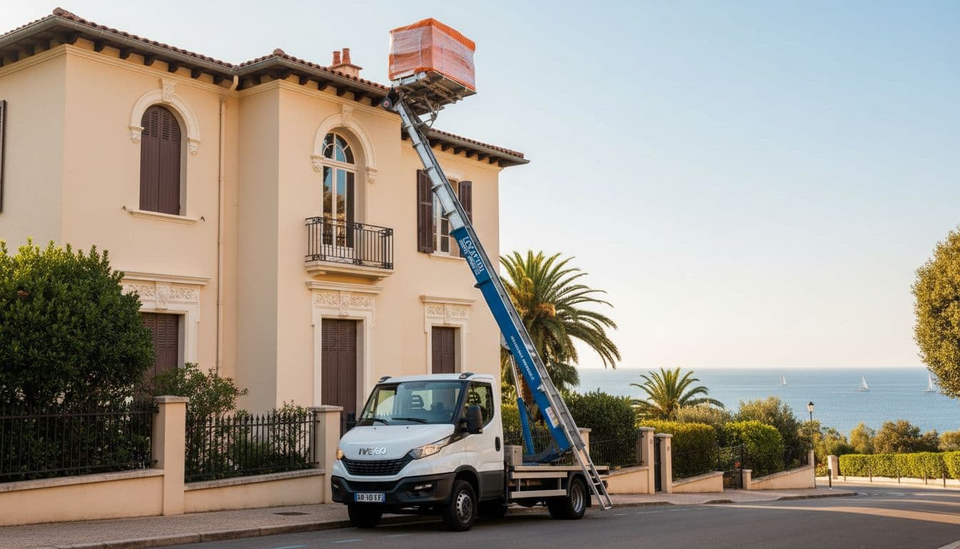 Monte-meuble en intervention à Antibes (06) — Azur Levage