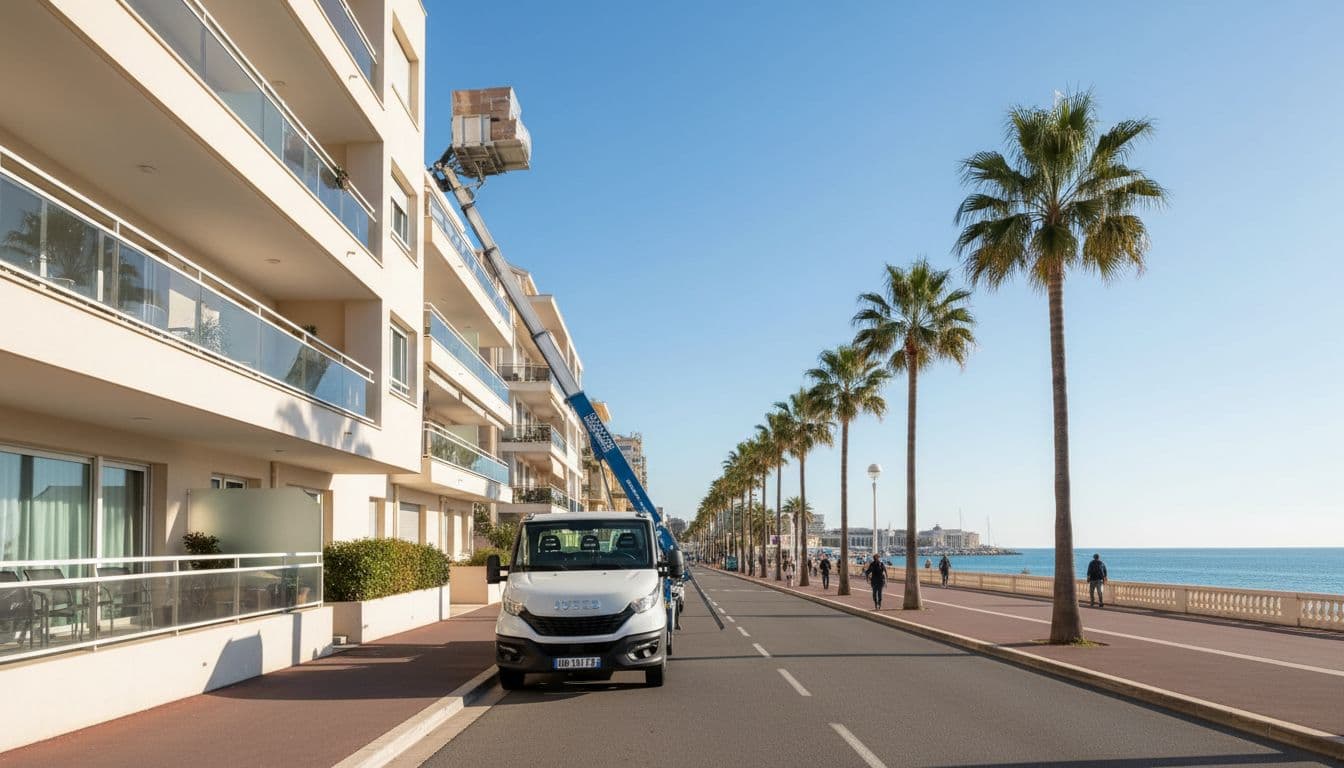 Monte-meuble résidence près de Nice