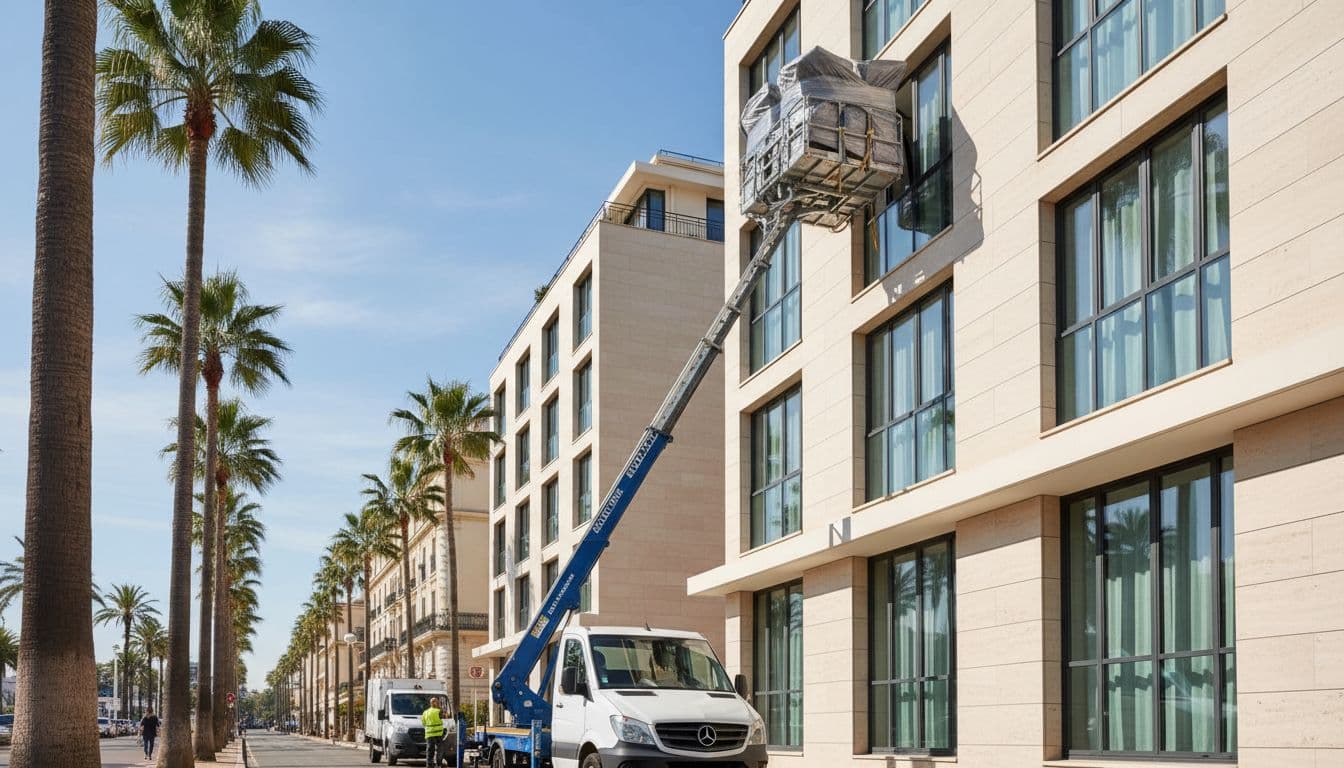 Monte-meuble immeuble neuf à Cannes