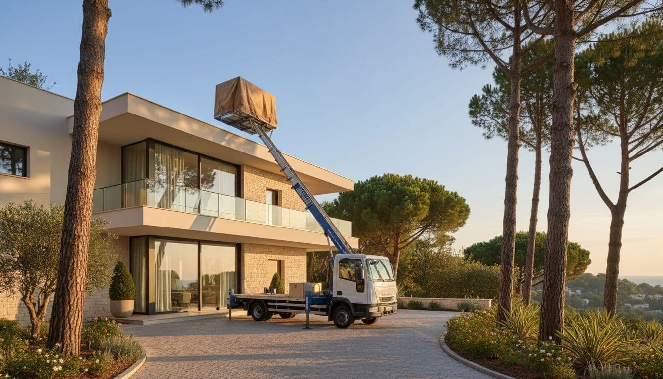Monte-meuble villa en collines près de Grasse