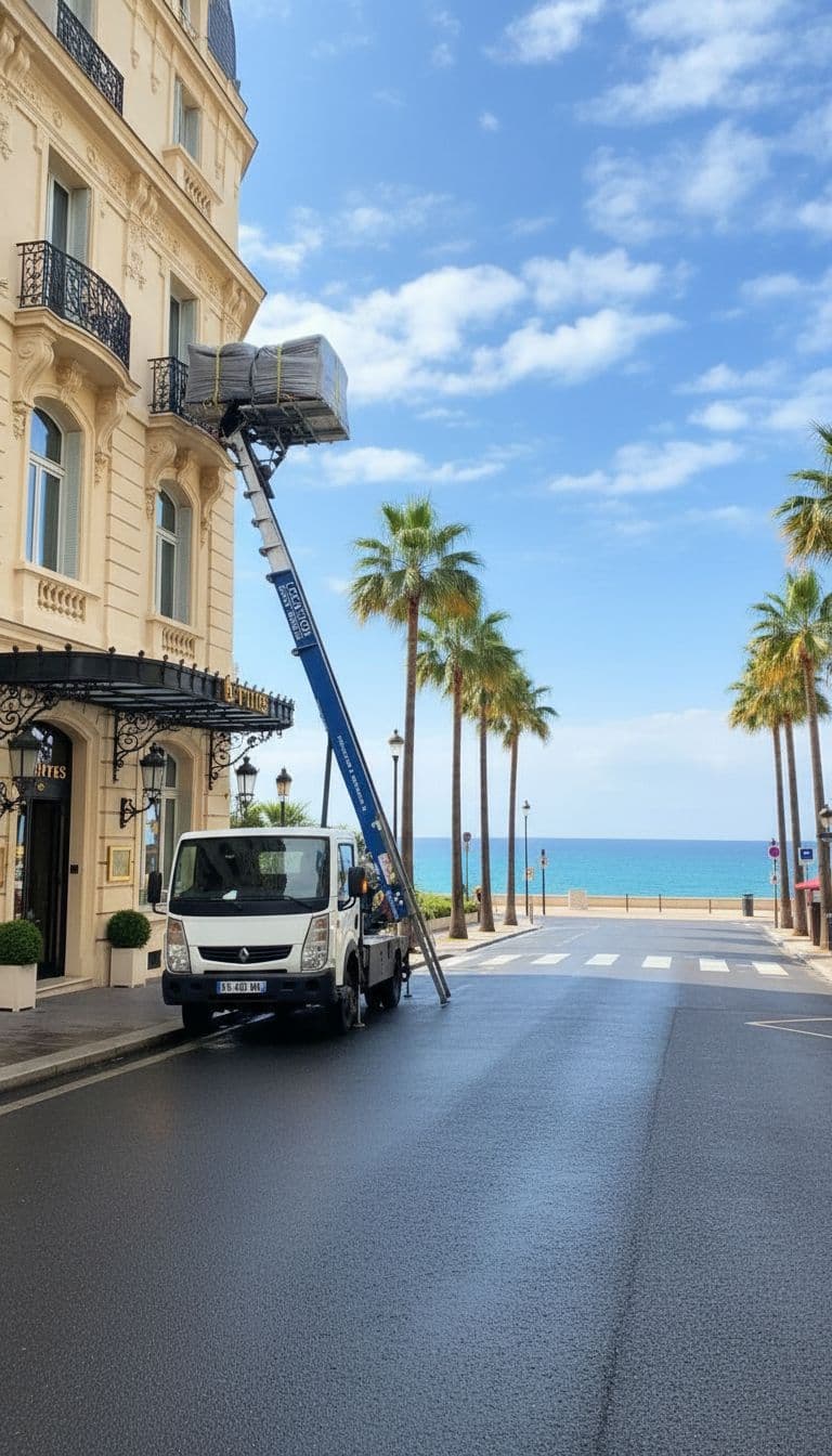 Monte-meuble en intervention à Nice (06) — Azur Levage