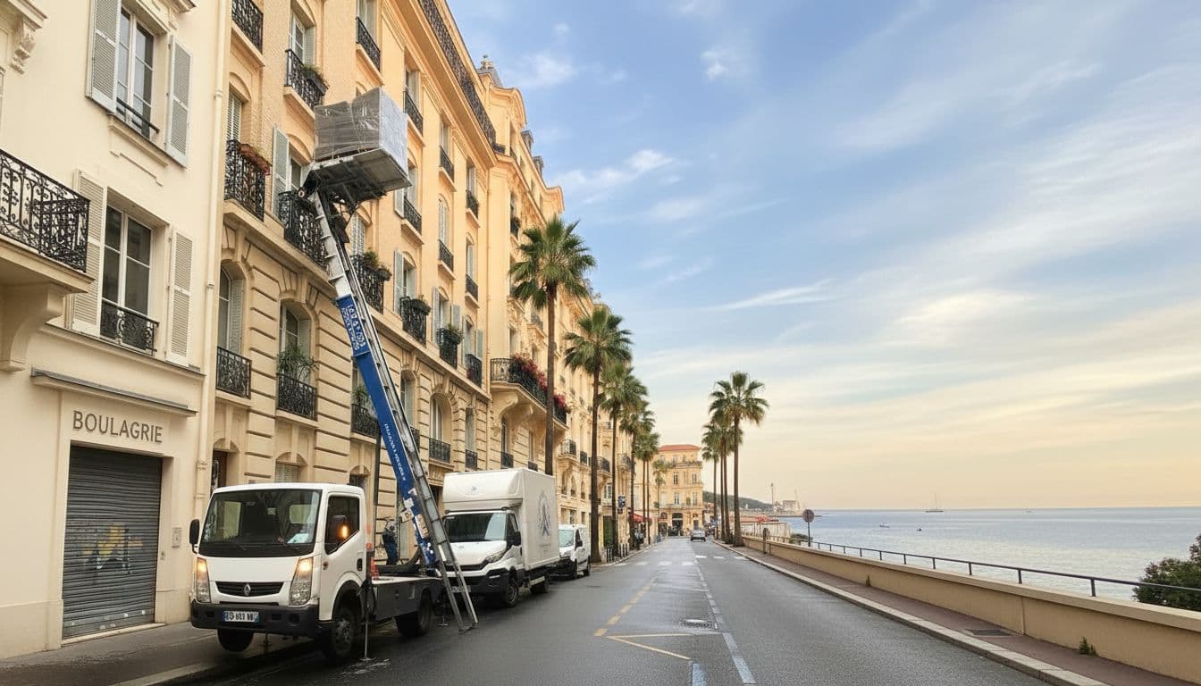 Monte-meuble résidence balnéaire à Antibes