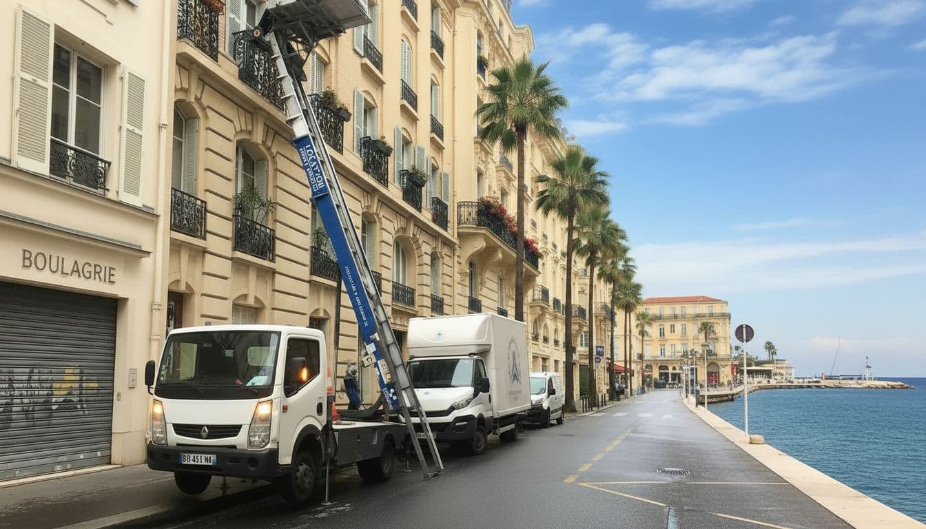 Monte-meuble en intervention à Saint-Laurent-du-Var (06) — Azur Levage