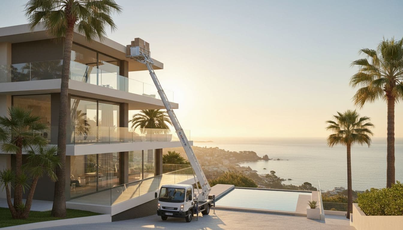 Monte-meuble Azur Levage à Villefranche-sur-Mer, Villa luxe