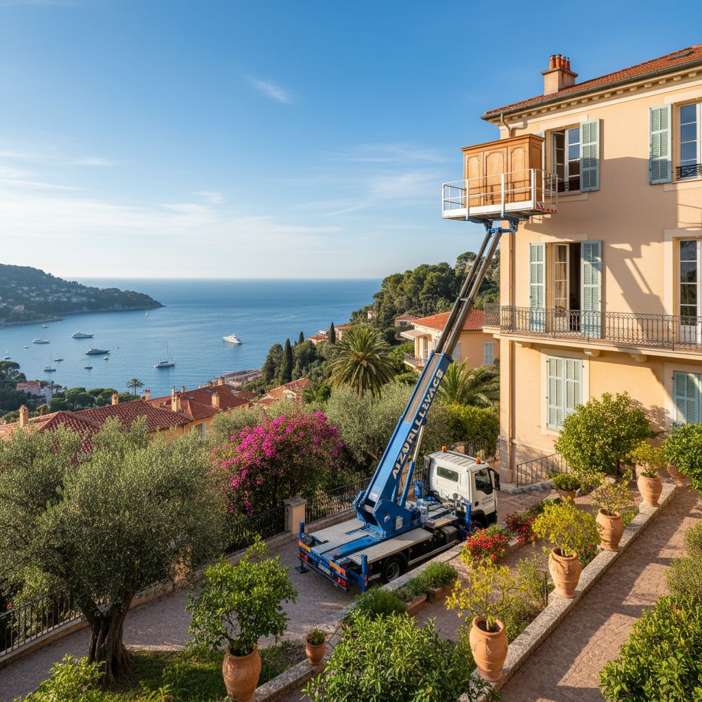 Monte-meubles Azur Levage - Réalisations sur la Côte d'Azur